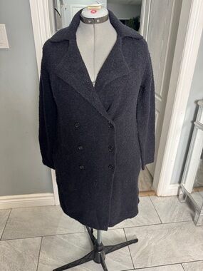 Free People - Wool-Blend Double Breasted - Black 73% wool/ 25 % Polyamide